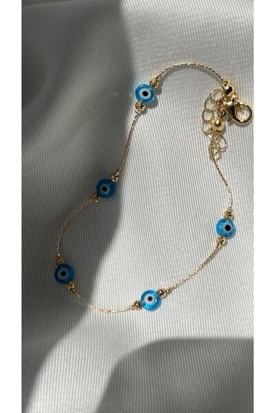 Vi store Nazar Boncuklu Çelik Halhal