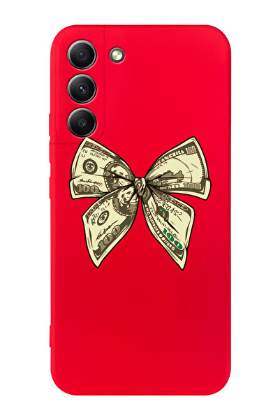 shoptocase Galaxy S21FE Uyumlu Money Kurdele Desenli İçi Süet Silikon Lansman...