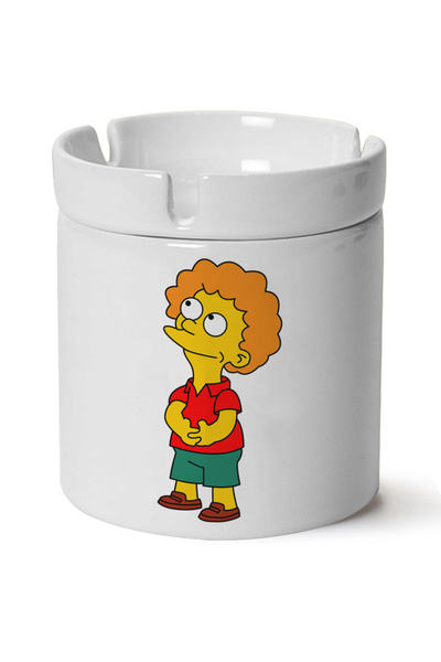 Çakilap Σίμπσονς με τύπωμα Πλενόμενο Τασάκι από πορσελάνη - Μηχανοκίνητο (Kp-Çf)