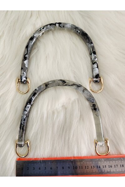 fundahobi Kemik U Çanta Sapı-şeffaf-siyah 15x14 Cm