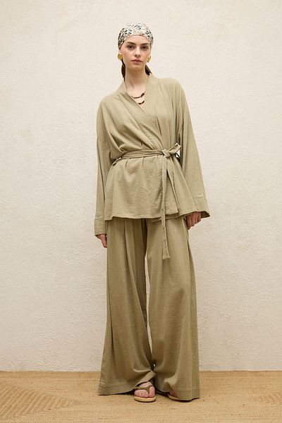 Manuka Çağla Kimono – Baumwolle und Gürtel