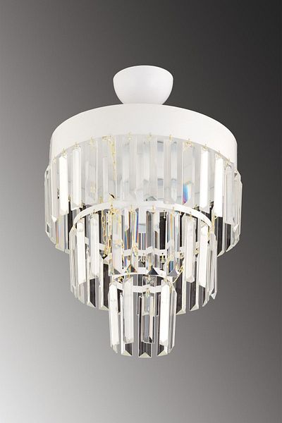 Docklight Roman 3-Tier White Crystal Stone Modern Chandelier of 30'