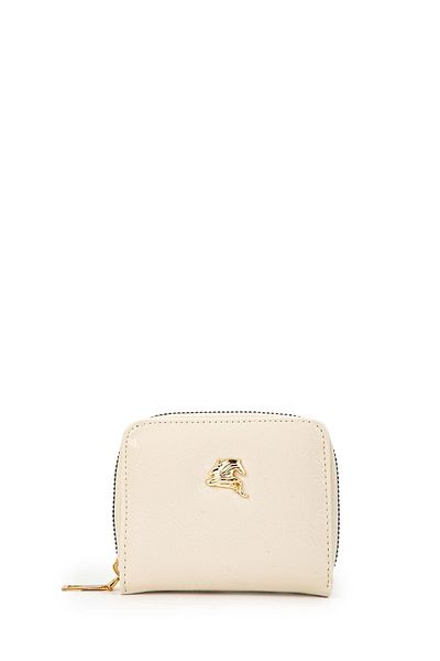 minebag ZC141 Model Women's Wallet - Compartment and Cream Color