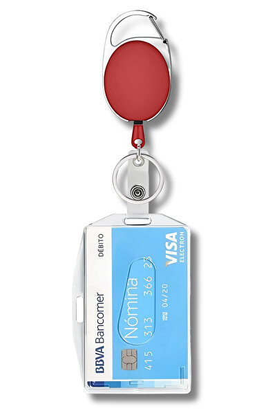 excarpin Carcasă din oțel premium Suport card Yoyo Suport card roșu