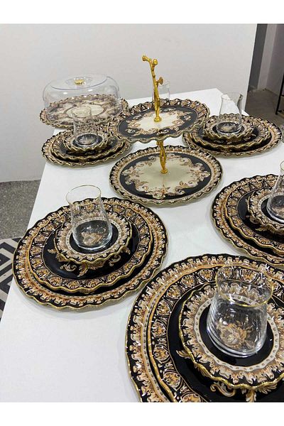 COOKCASE مجموعة Ragusa Gold 28 قطعة - وقت الشاي البرتقالي 83397