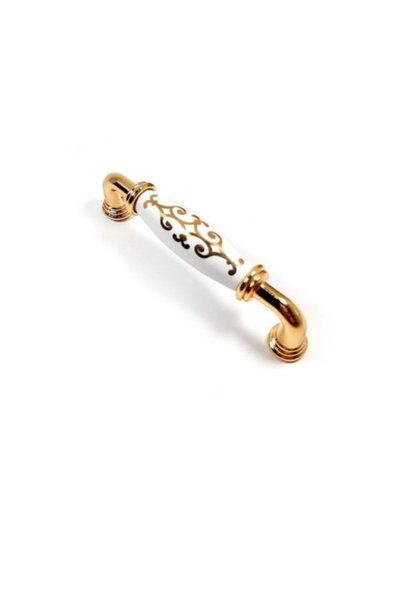 Osmanlı Hırdavat Ruby Porcelain Furniture Handles 96mm Gold 212al-yakut212gol...