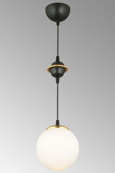 SONSUZ AYDINLATMA&AVİZE Black Single White Glop Top Glass Downward Facing Luxury Chandelier