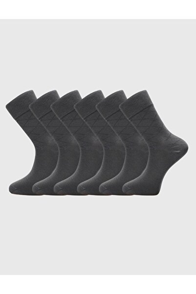 Cabani Set of 6 Boxed Gray Men's Socks