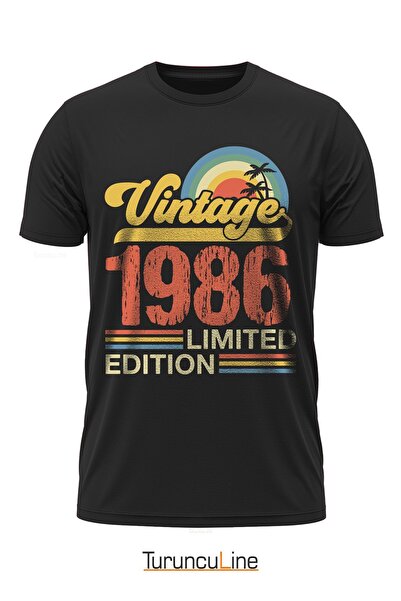 Vintage 1986 Limited Edition - Özel Retro Tasarım Baskılı Unisex T-Shirt