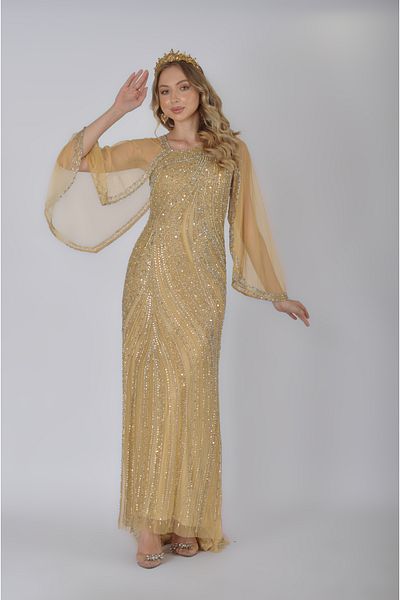 GATSBYLADY LONDON TUİ - Hand Embroidered Dress with Stone and Sequin Detail