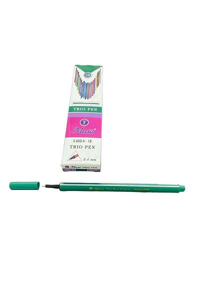 Masis TRIO PEN Dark Green Triangle Body Finaler - 10 Pieces (1 Pack)