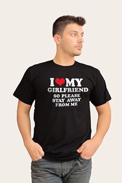 I LOVE MY GIRLFRIEND -Sevgililer Gününe Özel Tasarım Baskılı Unisex T-Shirt