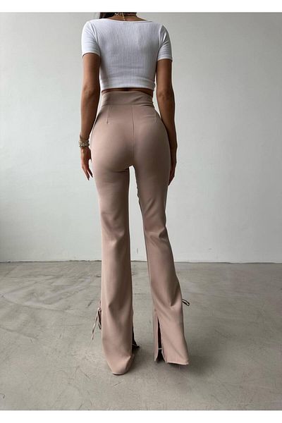 Gallogi Atlas Maxi Trousers with Spanish Leg and Ribbon Detail