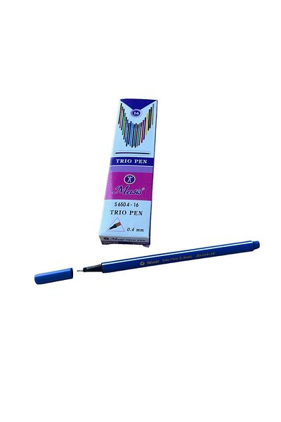 Masis TRIO PEN - Dark Blue Triangle Body Finaler, 10 Pack