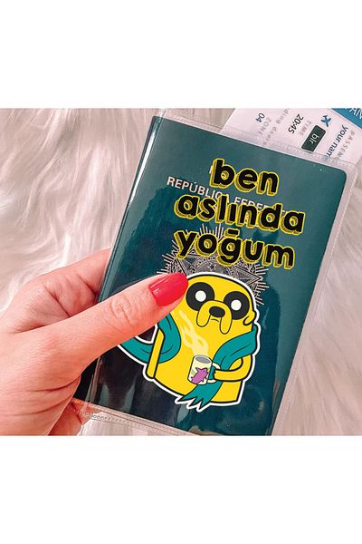 Cekuonline Density - Transparent PVC Printed Pocket Passport Case Cover Compatible with All Countries Passports