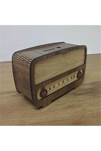 yenihayatdekorasyon Rustik Ahşap Radyo Kumbara