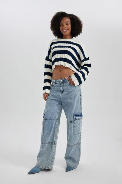 DeFacto Pletený svetr Regular Fit Crew Neck A8152Ax23Wn