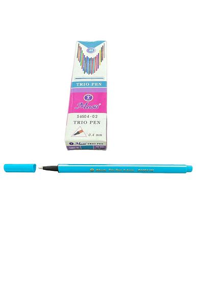 Masis TRIO PEN - 10-Piece Turquoise Fines Triangle Body Pen (1 Pack)