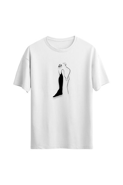 Açık Garaj Unisex Παρακολουθήστε το κανονικό μπλουζάκι με στάμπα για ζευγάρια