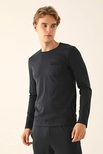 Arnetta Чоловічий піжамний комплект з довгими рукавами та велосипедним коміром