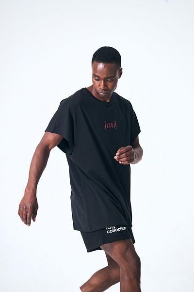 FAST EFFECT WEAR Μπλουζάκι μεγάλου μεγέθους με στάμπα "Line" με ανάγλυφη λεπτομέρεια