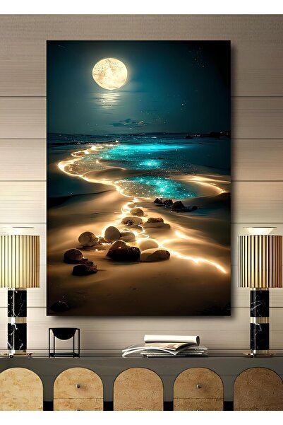 TRADE AYS 3 Boyutlu Tropikal Doğa Manzara Temalı Kanvas Tablo