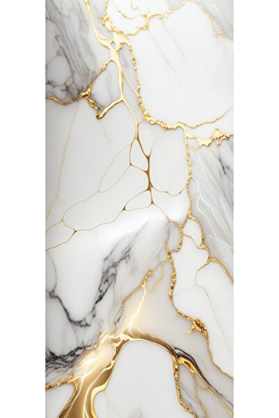 Ev Aşkı Gold Damarlı Mermer Desen Folyo Sticker 120x60 Cm
