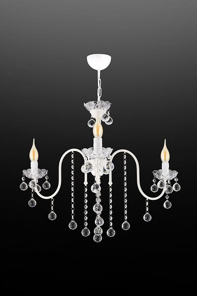 SONSUZ AYDINLATMA&AVİZE Palm Tree 3-Piece White Crystal Stone Upward Facing Luxury Chandelier