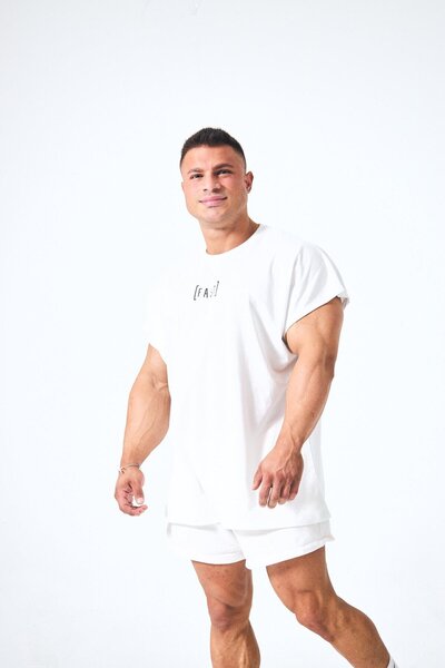 FAST EFFECT WEAR Μπλουζάκι μεγάλου μεγέθους με ανάγλυφο πίσω και μπροστινό τύπωμα "Line"