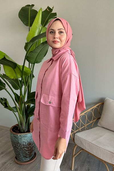 InStyle سترة جبردين بودرة كبيرة الحجم
