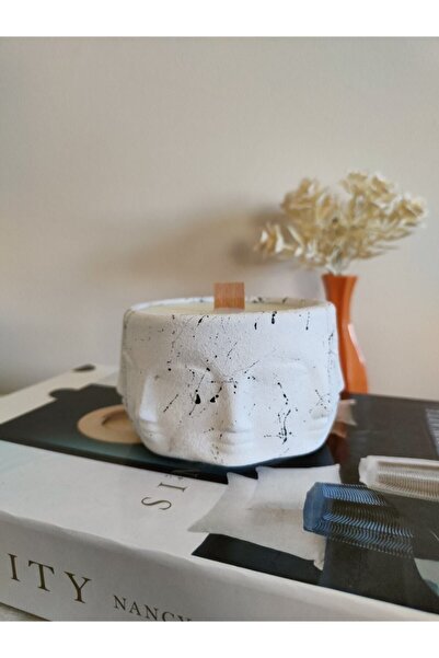SillageCandle Dekoratif %100 Soya Wax Pudra Kokulu Seramik El Yapımı Aromater...