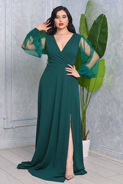 Matik Abiyem Önü Kısa Arkası Uzun Kolları Tül Tasarım Abiyemiz