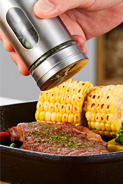 FAYA HOME وعاء توابل زجاجي فاخر بثلاثة مستويات - وعاء فلفل أسود مطلي بالفولاذ...