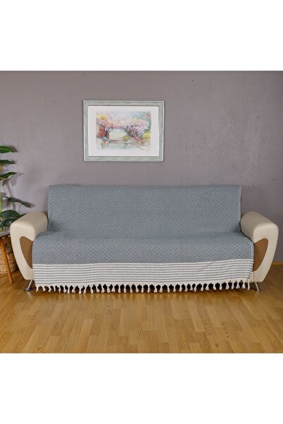 Bumedo Buldan Işi Pamuklu Koltuk Örtüsü 170x210 Cm Kaliteli Koltuk Şalı Çekyat Kanepe Örtüsü - Petrol