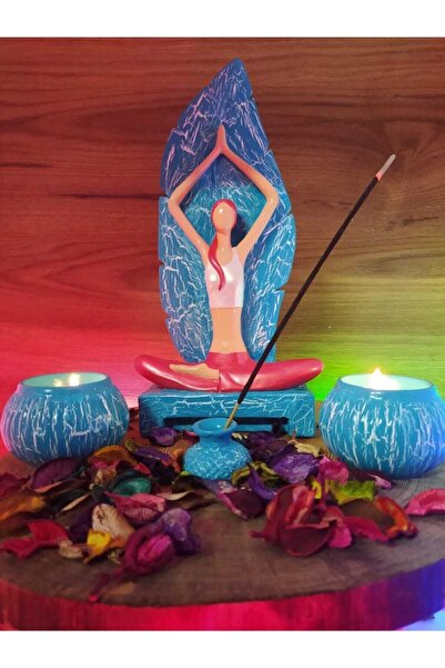 Damla Hediyelik Yoga Yapan Kız Tütsülük Ve Mumluk