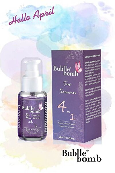 BUBBLEBOMB 4 In 1 Hair Saç Serumu 50 ml Saç Bakım Yağı