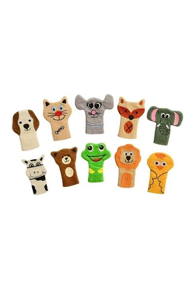 GLUK GLUK Finger Puppet Animals Set of 10