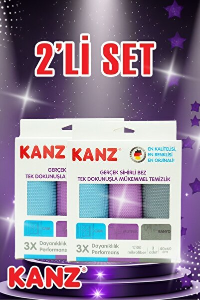 Kanz 3 Lü Paket Alman Mikrofiber Cam Bezi (2 PAKET)