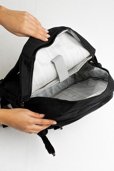 DUOMİNO Fcstore Crinkle Fabric Αδιάβροχο μεγάλο μέγεθος Μαύρο κρίκλερ σακίδιο πλάτης/φορητό υπολογιστή καθημερινή σχολική τσάντα