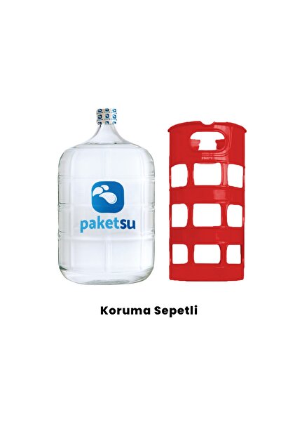 Paketsu CAM DAMACANA 19 LT. Kırmızı Koruma Sepetli