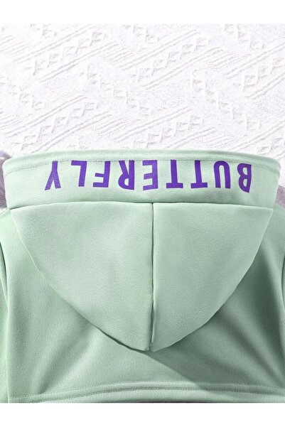 Machetta Φούτερ με στάμπα πεταλούδας και φούτερ 2 τεμαχίων για παιδιά