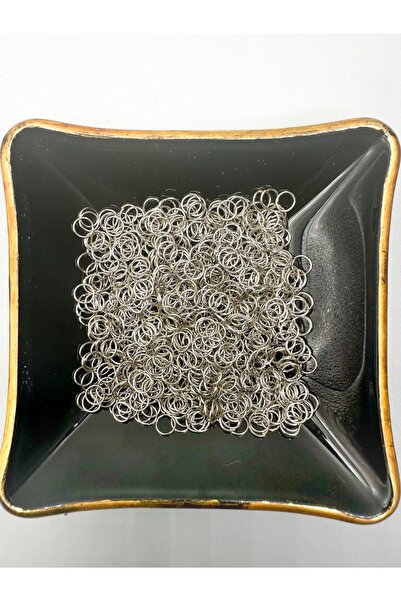 Egem aksesuar خاتم مجوهرات معدني فضي اللون 6 مم 50 جرام