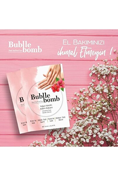 BUBBLEBOMB Tekli El Maskesi-yoğun Keratin El Bakım Eldiveni