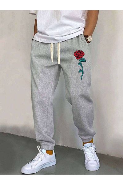 AMMA Rose Printed Unisex Φούτερ - Ελαστικά πόδια