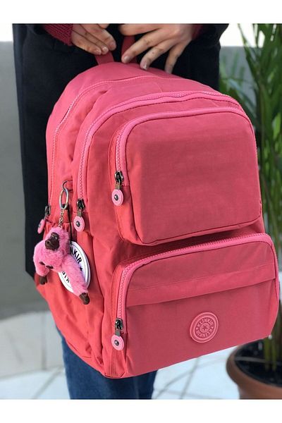 GP GUES POLO Gray Rain Water Repellent Suitable Fabric for School - Multi-Compartment and Large Volume Backpack