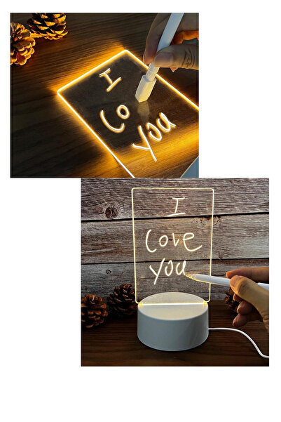 Vekorr Led Işıklı Çizim Tableti Not Panosu Gece Lambası