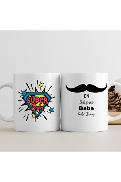 Hediye Vakti كوب بورسلين بتصميم رسالة سوبر داد المضحكة للأب
