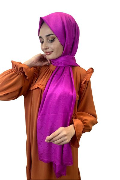 PİRAMİT Redbud 01008 - Special Patterned Pyramid Monogram Shawl