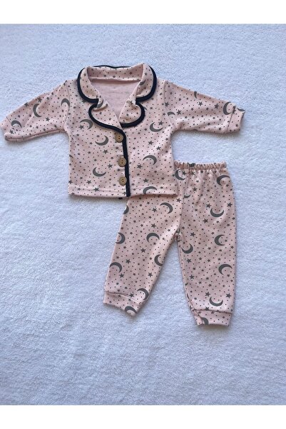 MBK GARDEN طقم بيجامة للأطفال من عمر 6 إلى 9 إلى 12 شهرًا - نمط القمر والنجمة