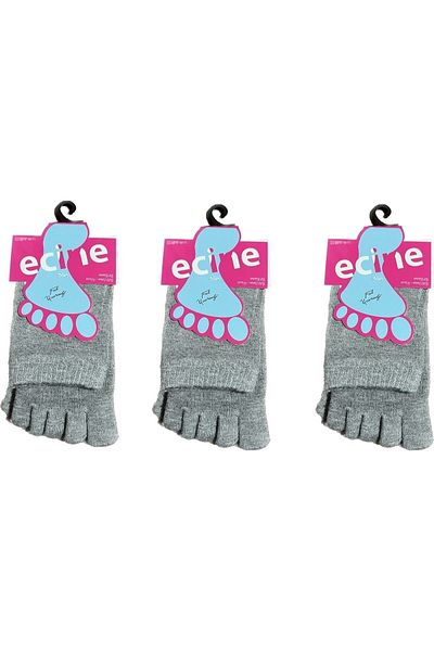 BNN GRUP Gray Women's Bamboo Toe Socks 3 Pack
